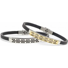 Kuşkaya Ticaret Desenli Çelik Bileklik | 14 Şubat Sevgililer Günü Hediyesi