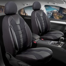 Toyota Yaris 2019-2024 Uyumlu Oto Koltuk Kılıfı Deri Detaylı Kumaş Vista Siyah