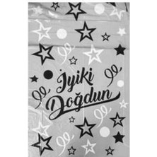 Masa Örtüsü Iyiki Doğdun Gümüş 120X180 Pk:1