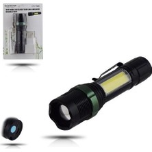 Metal El Feneri USB Şarjlı 4 Kademeli Zoomlu Gs 500