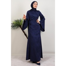 Ayşen Saten Elbise Lacivert