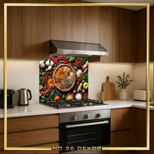 Temperli Cam Mutfak Tezgâh Arası