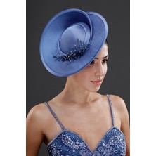 Inci ve Kristal Detaylı Beyaz Nikah Kepi – Zarif Özel Davet Şapkası