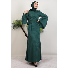 Ayşen Saten Elbise Zümrüt