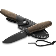 Lionsteel Acha Green Burlap Black Blade Mikarta Bıçak