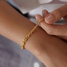 Süzme Halat Altın Bileklik