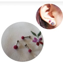 Cerrahi Çelik Üçlü Shambala Piercing Set- Helix, Lobe, Tragus -3 Adet