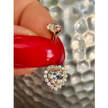 %100 G23 Titanyum Gold Kalp Göbek Piercing- 1 Adet