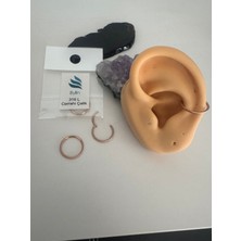 Cerrahi Çelik Burgu Kilitli Halka Piercing-Septum,conch,lobe,yan Dudak,smiley,meme UCU-12MM-1 Adet