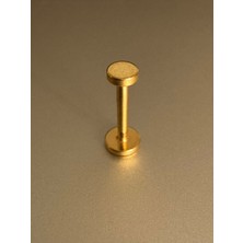 Cerrahi Çelik Bar Içinden Vidalı Labret Piercing-Dudak-Helix, Tragus, Bar Uzunluğu 8mm-1 Adet