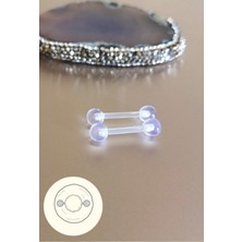 Bioplastik Anti Alerjik Nipple Piercing /memeucu Piercing(Bar Kalınlığı 1,6mm) - 2 Adet