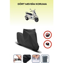 Breen Vespa Gts 125 Abs Siyah Motosiklet Brandası Arka Çanta Uyumsuz