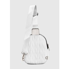 Oggo Suni Deri Kolon Saplı Fermuarlı Nikel Aksesuarlı Çapraz Çanta