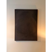 “Noir Calm” 70 x 50 cm El Yapımı Kahverengi Minimal Soyut Tablo – Ahşap Çerçeveli