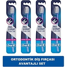 Oral-B Ortodontik Yumuşak Diş Fırçası (35 Soft) x 4 Adet Yumuşak Kıllı Set