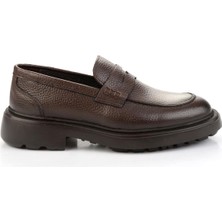 Kahve Hakiki Deri Erkek Loafer Ayakkabı E01054200440