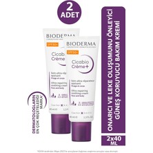 Bioderma Cicabio Creme SPF50+ 40 ml 2 Adet