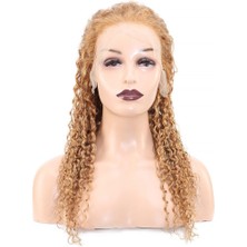 AyrStore Afro Dalga Front Lace Gerçek Tül Peruk / Altın Karamel / 60 / 65 cm