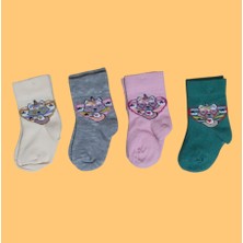 Al Bi 90Lık 4'lü Soket Kız Bebek Çorabı