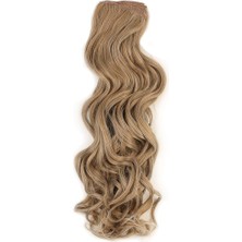 AyrStore Fiber Sentetik Dalgalı 8 Parça Çıt Çıt / Karamel Platin Röfleli