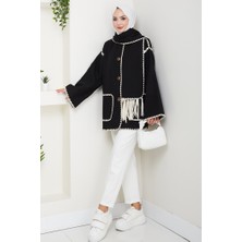 Ahen Atkılı Kaşe Ceket 1593 - Siyah