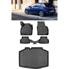 Rizline Volkswagen Polo 2023 ve Sonrası Impression Paket 3D Havuzlu Paspas ve 3D Bagaj Havuzu