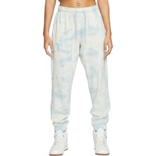 Nike Sportswear Jersey Mid Rise Loose Fit Women's Cloud Dye Kadın Bol Kesim Eşofman Altı Beyaz Mavi