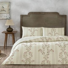 Taç Mirelune Ranforce Tek Kişilik Nevresim Takımı Bej