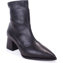 Dagoster DZA07-1277201 Siyah Klasik Topuklu Kadın Bot