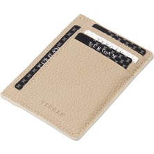 Tergan Bej Deri Unisex Kredi Kartlık - S1KK00001676-V4A