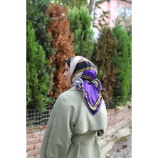 Royal Zincir Desenli Eşarp Mor