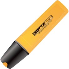 Gıpta Fosforlu Kalem 5 mm Kesik Uç Turuncu 12'li Paket