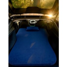 Tesla Model Y Kamp Yatağı - Şişirme Gerektirmez - Çantalı + 2 Yastık Hediyeli