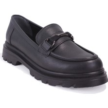 Dagoster DZA07-90834 Siyah Günlük Loafer  Kadın Ayakkabı
