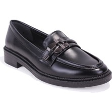 Dagoster DZA07-863705 Siyah Günlük Loafer  Kadın Ayakkabı