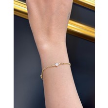 14 Ayar Altın Küçük Yonca Bileklik