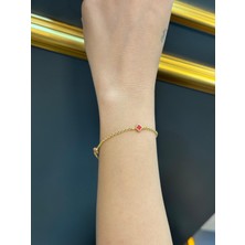 14 Ayar Altın Küçük Yonca Bileklik