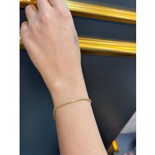 14 Ayar Altın Ince Halat Bileklik