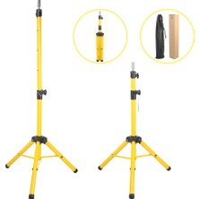 AyrStore Kuaför Eğitim Mankeni İçin Metal Tripod / Sari + Taşıma Çantası