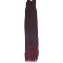 AyrStore Fiber Sentetik Düz 8 Parça Çıt Çıt / Koyu Kızıl