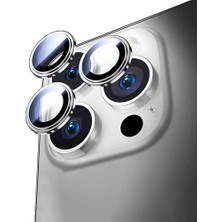 iPhone 17 Pro Max​ Uyumlu Wiwu Lens Guard Metal Kamera Lens Koruyucu Gümüş