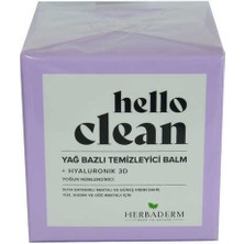 Hello Clean Yüz Dudak ve Göz Için Yağ Bazlı Temizleyici Balm Hyaluronik 3D 100 ml