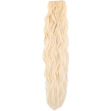 AyrStore Fiber Sentetik Kabarık Dalgalı 8 Parça Çıt Çıt / Platin