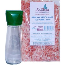 Tuz Karabiber Değirmeni Yeşil + Himalaya Çakıl Tuz Pembe 250 gr