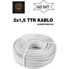 2x1,5 Çok Telli Ttr Kablo 60 Metre (Cca)