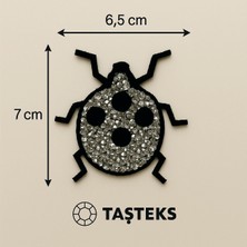 Taşteks Taşlı Ütülenebilen Veya Sticker Olarak Kullanılabilen Uğur Böceği Modeli