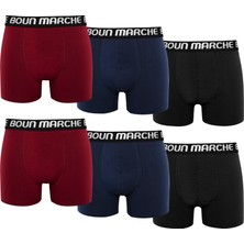 Boun Marche Erkek Boxer Likralı Premıum 6'lı Kutu Falcon