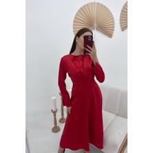 Markano Saten Uzun Elbise