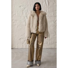 Markano Altın Varaklı Jeans Pantolon