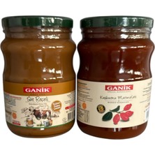 Ganik 1400 gr Süt Reçeli ve  1400 gr Kuşburnu Marmelatı